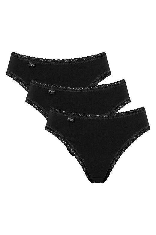 Cotton Lace Tai 3pack klasszikus bugyik, fekete akciós termékkép 1