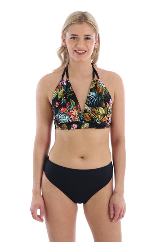 Plavky bikiny Galapágy kvetované pre väčšie prsia