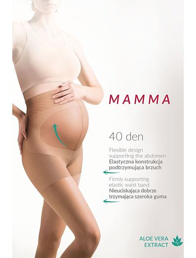 Rajstopy ciążowe Mamma 40 DEN beżowe