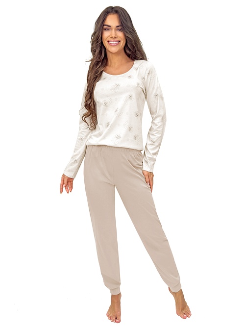 Dámske pyžamo Sandi long béžové