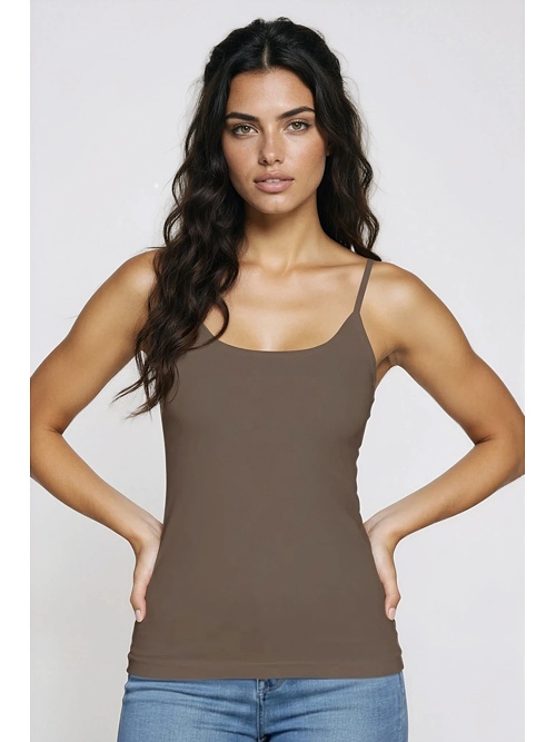 Viskózové tílko Macadi hnědé