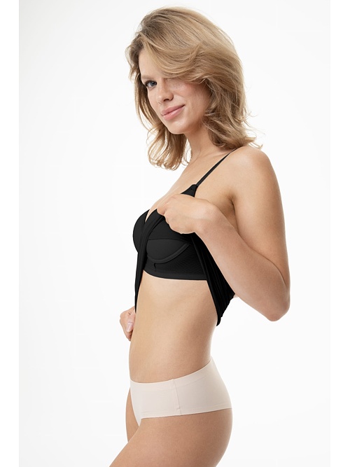 Tílko s podprsenkou Simple Cami Top Bra černé