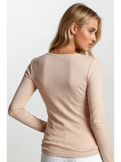 Tričko s dlhým rukávom Irene béžové