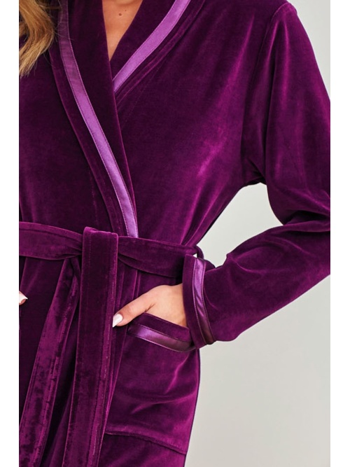 Dámsky velúrový župan Sofie burgundy