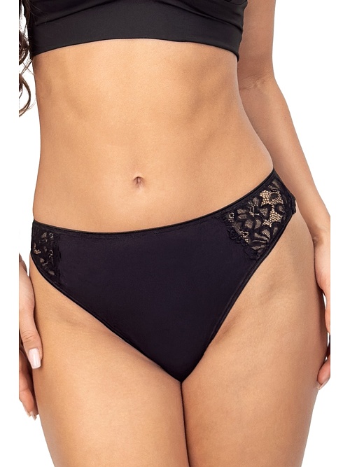 Tanga cu dantelă 245 negru