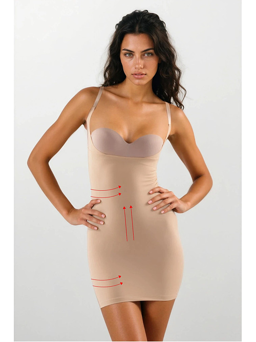 Rochie modelatoare Vika bej 