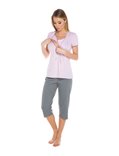 Pijama pentru gravide Felicita roz