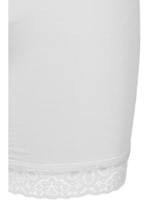 Bawełniane figi maxi bermudy 22042 białe