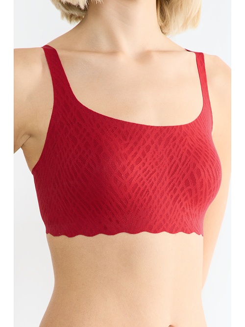 Biustonosz Sloggi ZERO FEEL BLISS Festive top czerwony