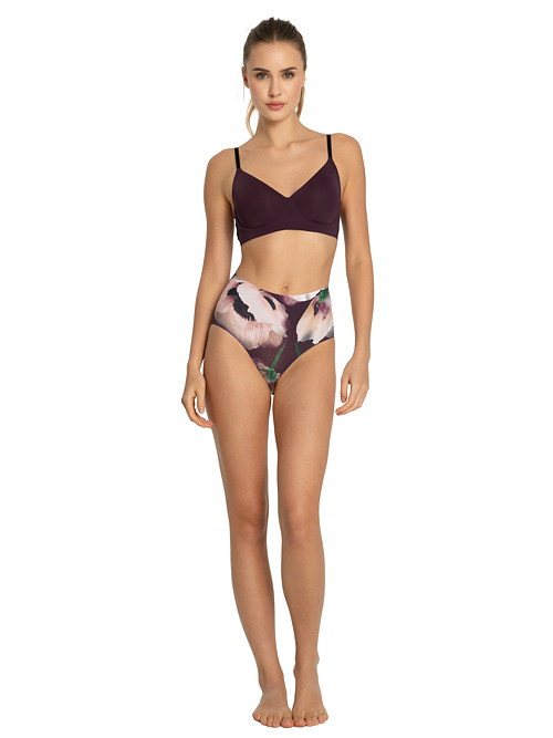 Velvet Bloom Simple Maxi varrásmentes bugyi, lilásbarna