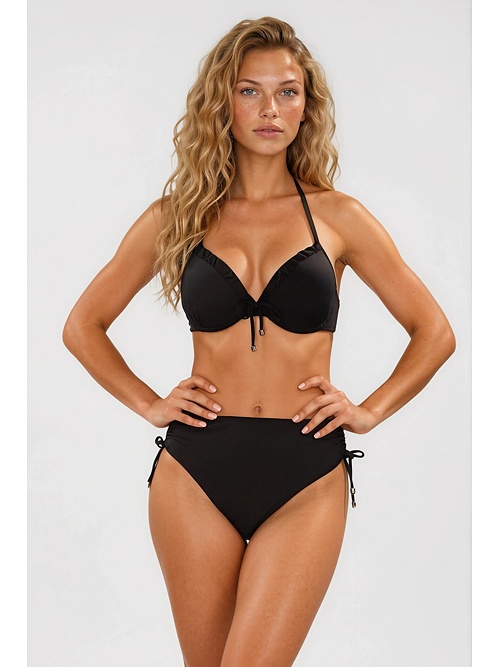 Dwuczęściowy strój kąpielowy push-up Maledivy czarny