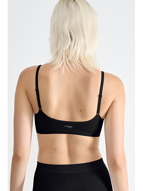 SLOGGI organic GO daily cotton TOP bez zapínania čierna