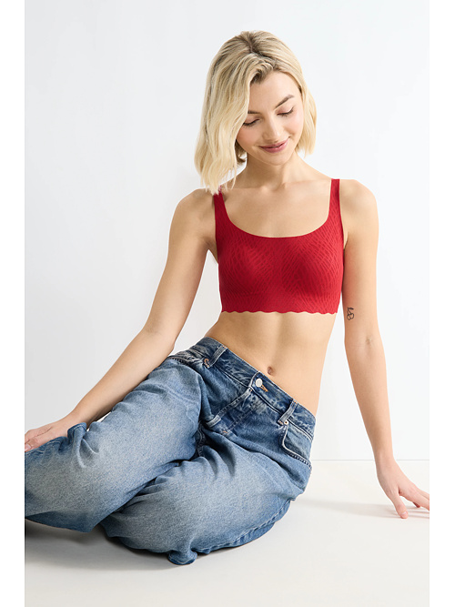 Biustonosz Sloggi ZERO FEEL BLISS Festive top czerwony