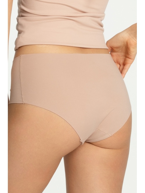 Bezšvové bavlnené nohavičky Cotton mood MAXI béžové