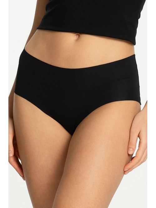 Chiloți fără cusătură din bumbac Cotton mood MAXI negru