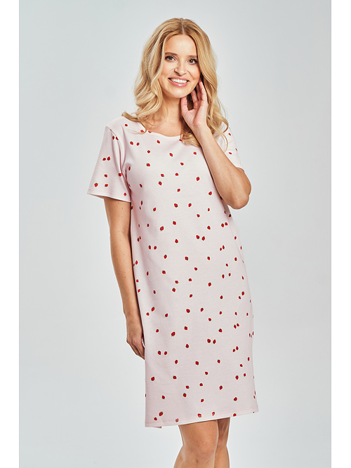 Dámská noční košilka Maia růžová jahůdky