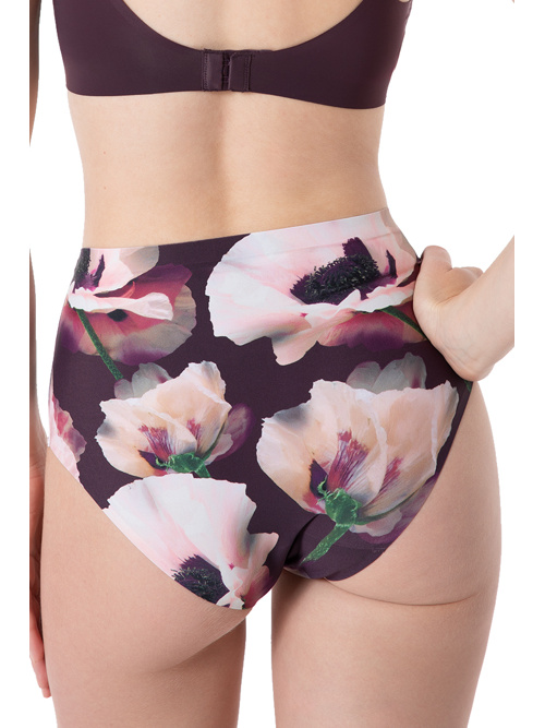 Velvet Bloom Simple Maxi varrásmentes bugyi, lilásbarna