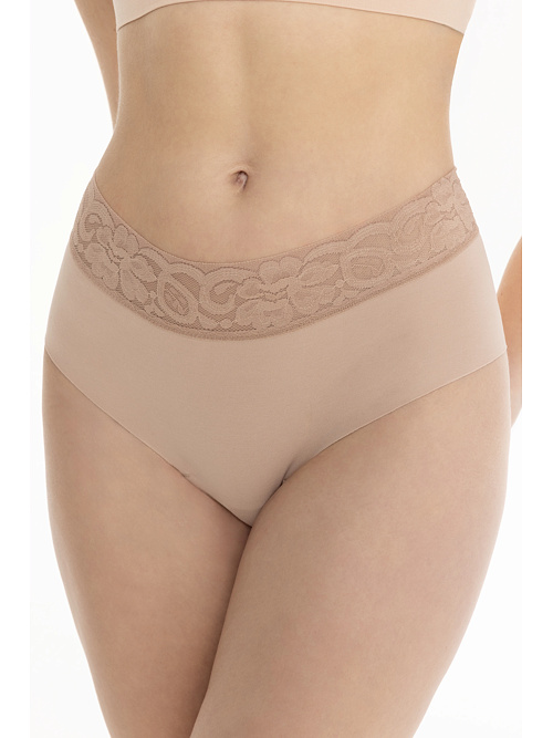 Bezszwowe figi brazylijskie Cotton Mood BRASIL beżowe