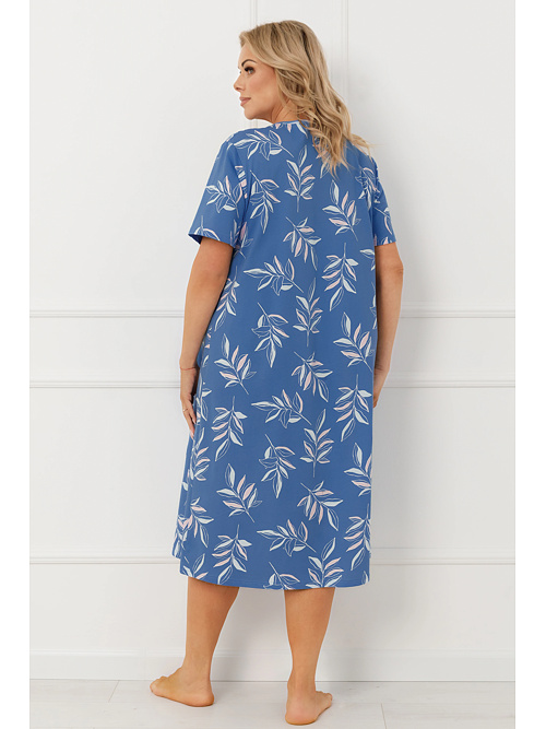 Bawełniana koszula nocna Perina niebieska