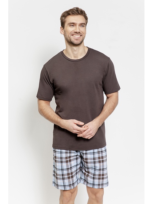 Pánské pyžamo Marcello hnědé