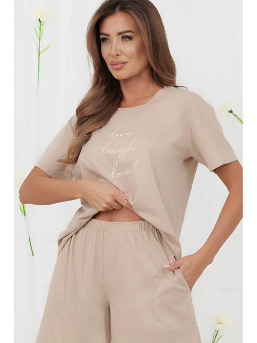 Ksara pamutpizsama, bézs