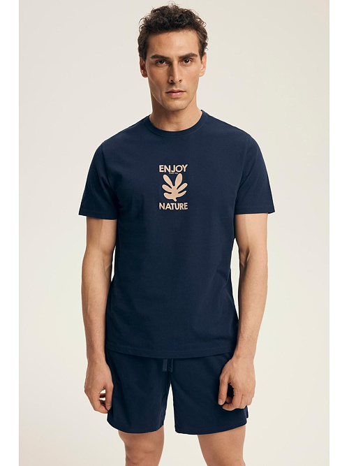 Piżama męska Legend niebieska krótka