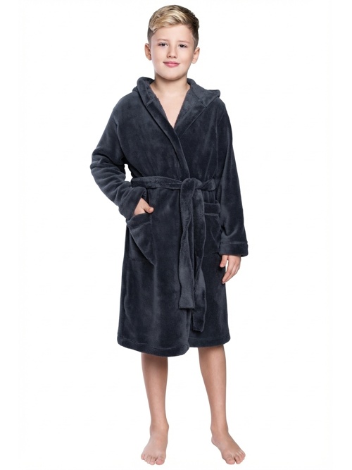 Szlafrok dziecięcy Mimas szary