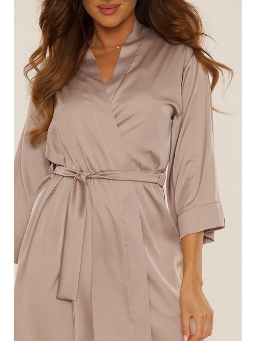 Dámsky saténový župan Cordelia cappuccino