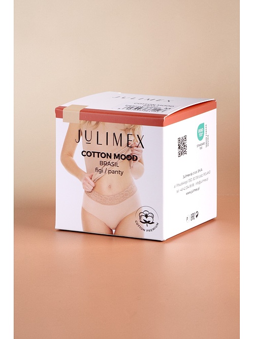 Bezszwowe figi brazylijskie Cotton Mood BRASIL beżowe