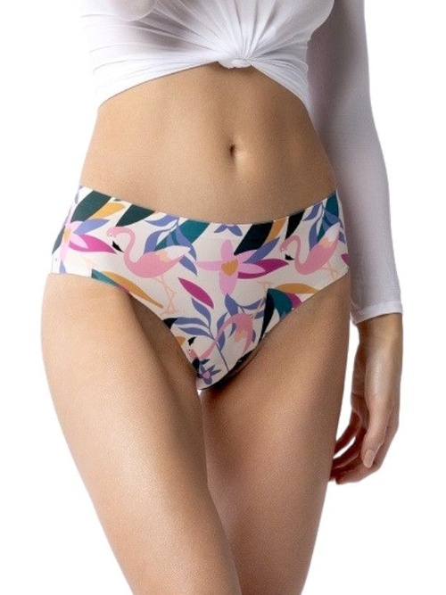 Bezešvé kalhotky Flamingo barevné