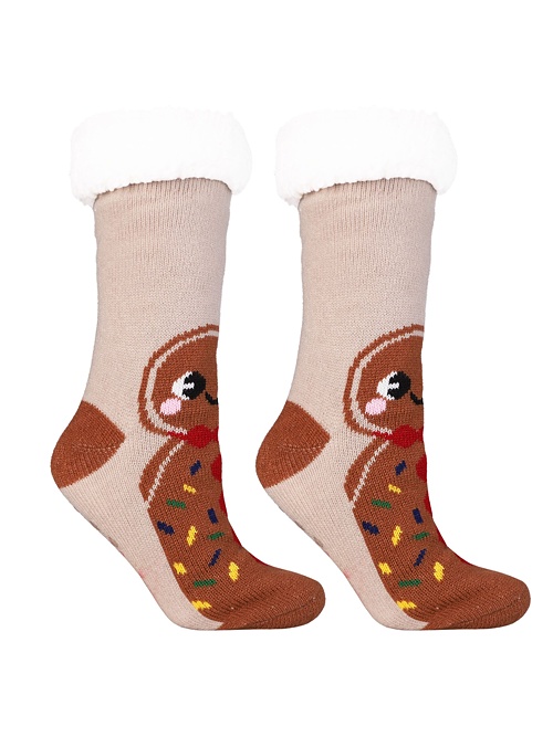 Extra teplé ponožky Perníček béžové