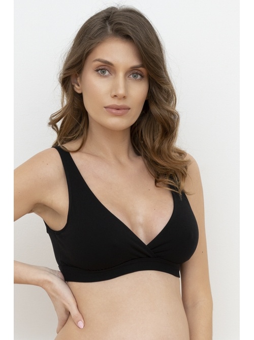 Sutien matern Margo cu dantelă negru