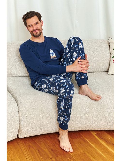 Pánske pyžamo Papa Bear tmavomodré