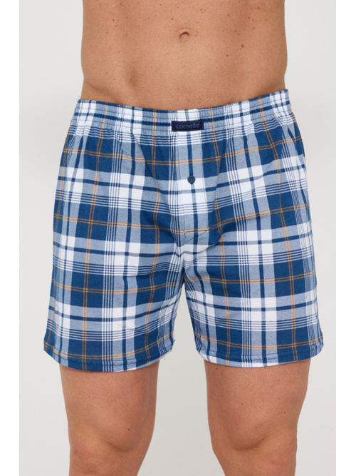 Bavlněné trenýrky Cornette Comfort 336 modré káro