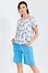 Pijamale damă Lilac alb cu model floral