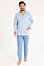 Pánske pyžamo Armando modré dlhé